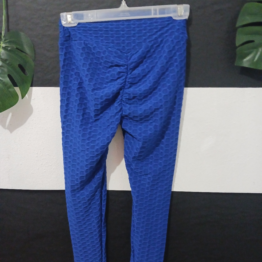 Emme Jordan Women butt lift fitness blue leggings - Picture 7 of 10